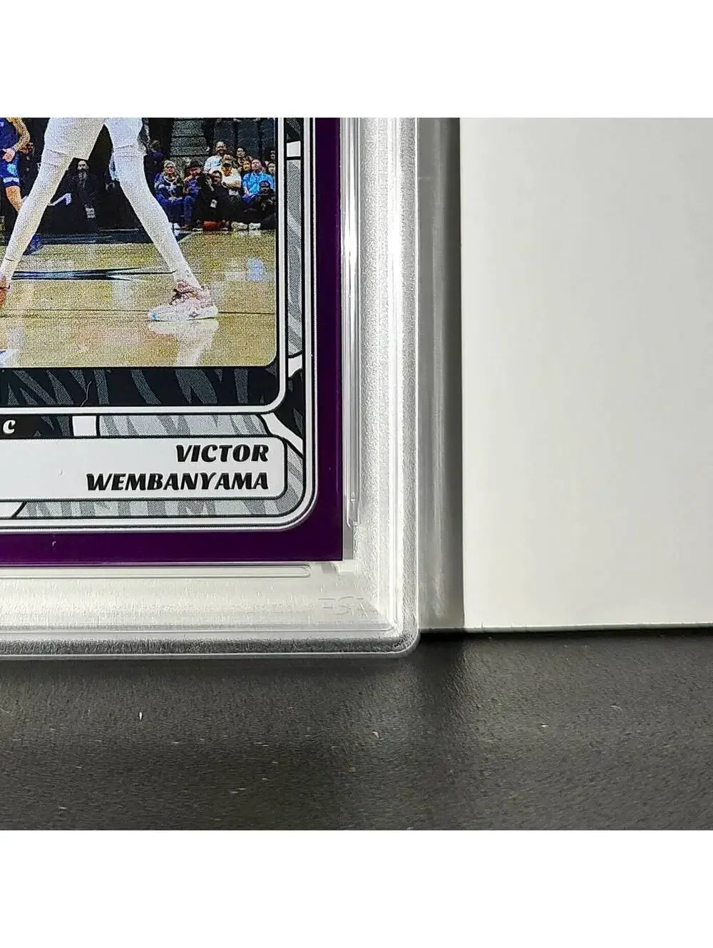 Victor Wembanyama 2024-25 Panini NBA #63 Sticker 42/75 Purple Foil PSA 7 NM